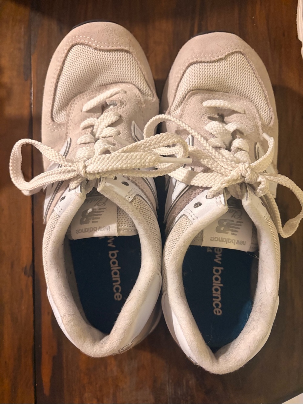 New Balance 574 Women's Cream and White Athletic Sneakers 🤍